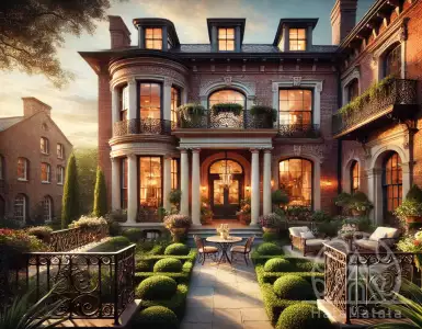 Inside a 1850s house for sale in the heart of Savannah's historic district, Georgia.