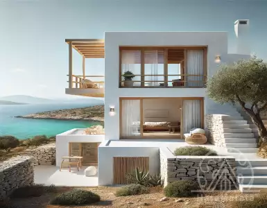The house on Sirasa is designed as a small village on a Greek island.