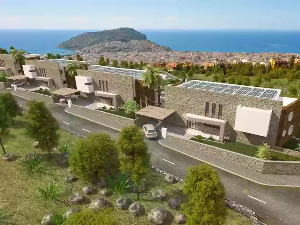 Exclusive villa 460 m2 overlooking the Mediterranean Sea in Alanya