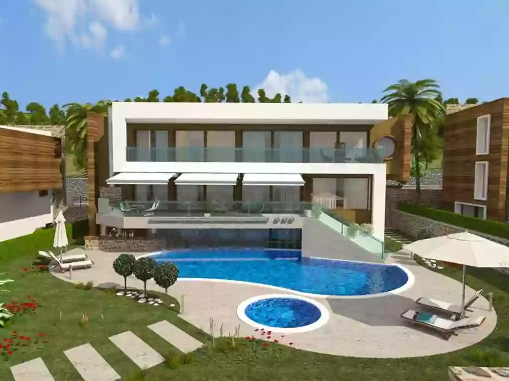 Exclusive villa 460 m2 overlooking the Mediterranean Sea in Alanya