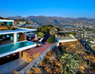 Villa with sea view on Bodrum peninsula in Turkey.