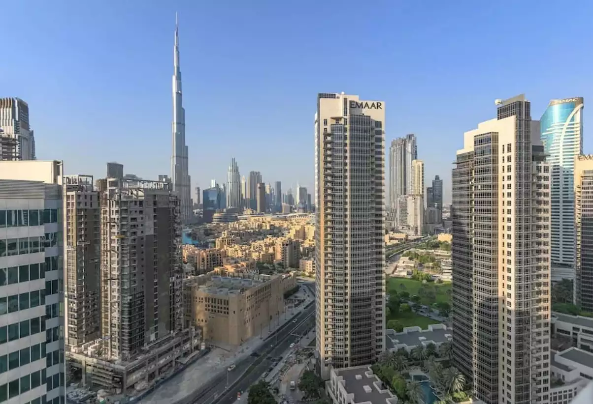 New studio apartment overlooking the Burj Khalifa in Dubai, UAE