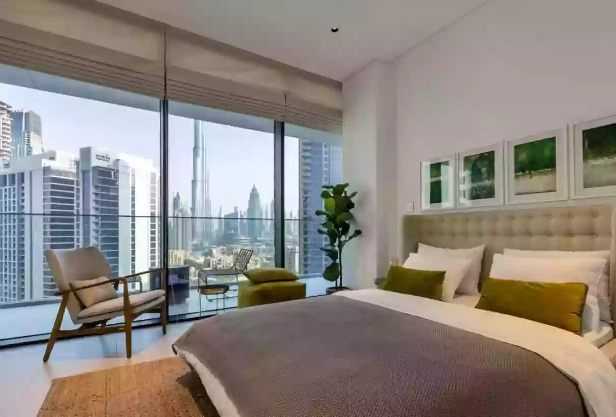 New studio apartment overlooking the Burj Khalifa in Dubai, UAE