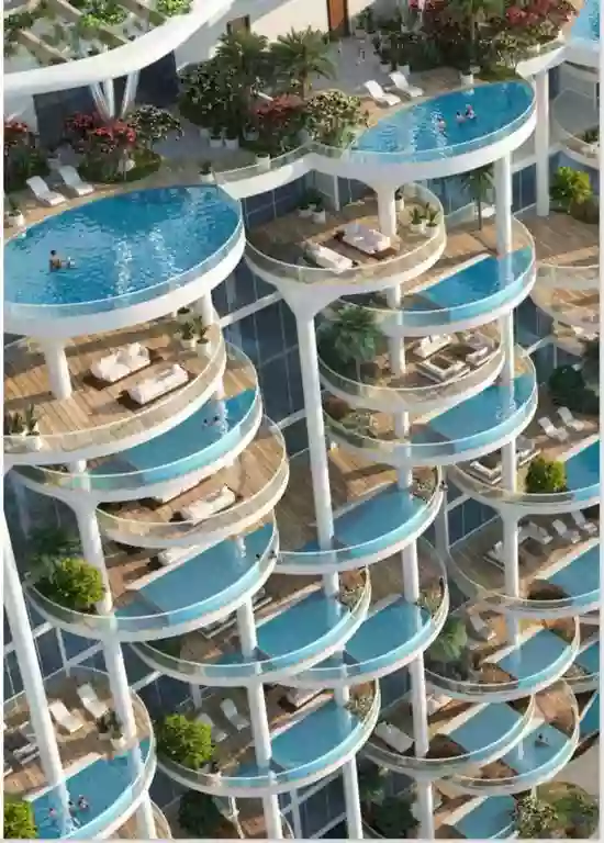 On the verge of fantasy: luxury apartment project with a tropical garden in Dubai, UAE