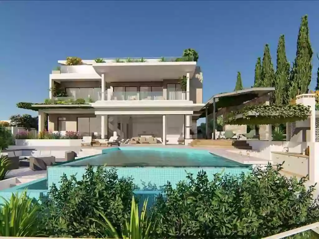 Overview of the project of villas with full infrastructure in the town of Amathus in Cyprus