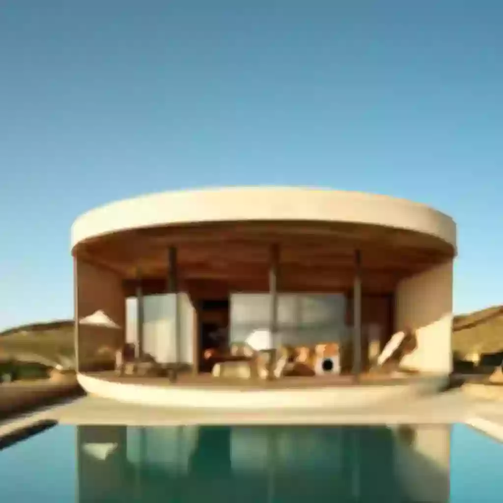 Круглая вилла за $9,3 млн на греческом острове, встроенная в склон горы