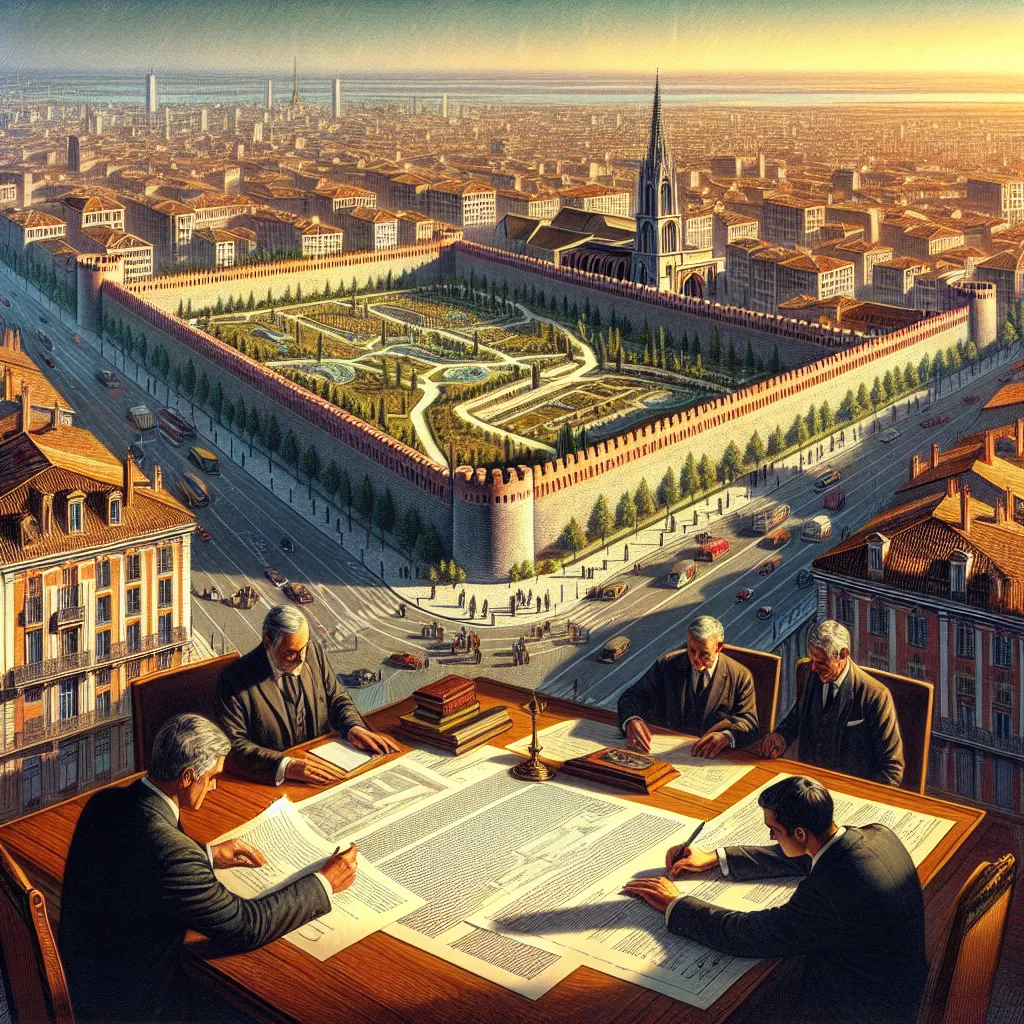 One of Toulouse's most expensive plots has been sold: plans for the land under the buildings.