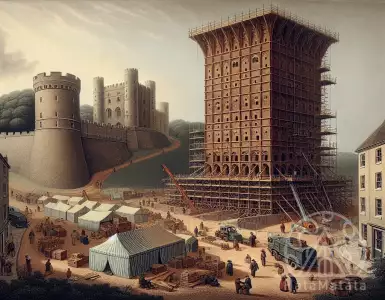 There's a mysterious new TV set being built at Blaze Castle.