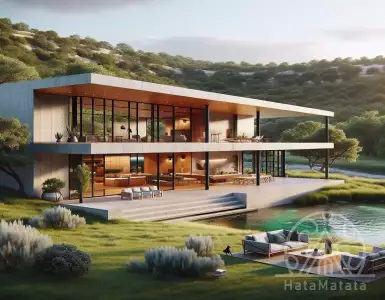 Hot real estate: big life in modern residence in Texas Hill Country.