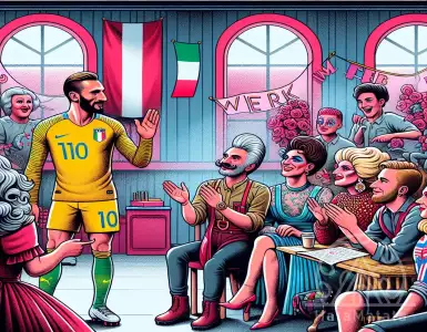 Italy captain Ciro Immobile is the guest judge for the Drag Race Italia show.