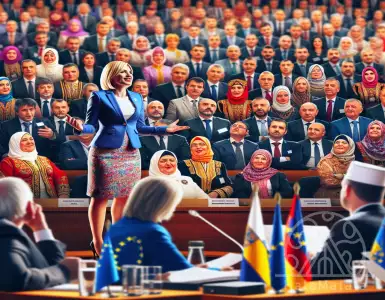 "Ursula von der Leyen is visiting Bosnia and Herzegovina today."