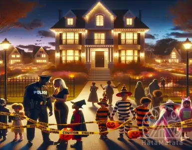 Kansas City: Travis Kelsey's property is decorated with careful Halloween ribbon