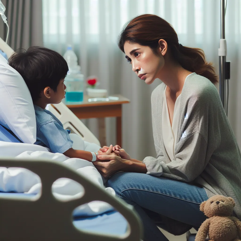 Leah's 2-year-old son Michelle is hospitalized for a frightening health problem.