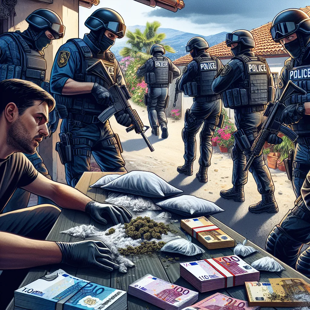 Three people have been arrested in South Cyprus for drug trafficking.