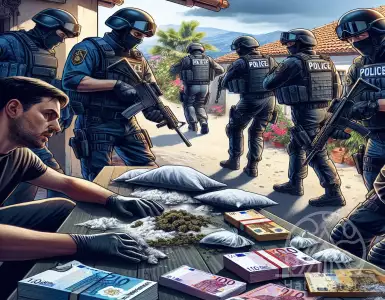 Three people have been arrested in South Cyprus for drug trafficking.