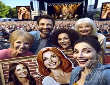 Reba's cast together at the Reba McIntyre Show at the Hollywood Bowl.