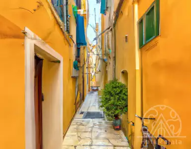 Sets for filming and shooting locations from the movie My Big Fat Greek Wedding3 on the island of Corfu