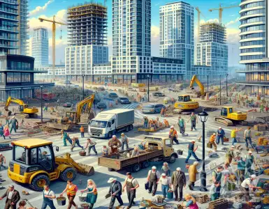 In the city: housing costs1,200 euros per square meter! Amazing construction on every street.