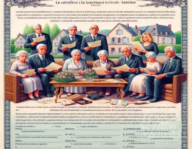 What is a certificate of inheritance in France and when is it needed?