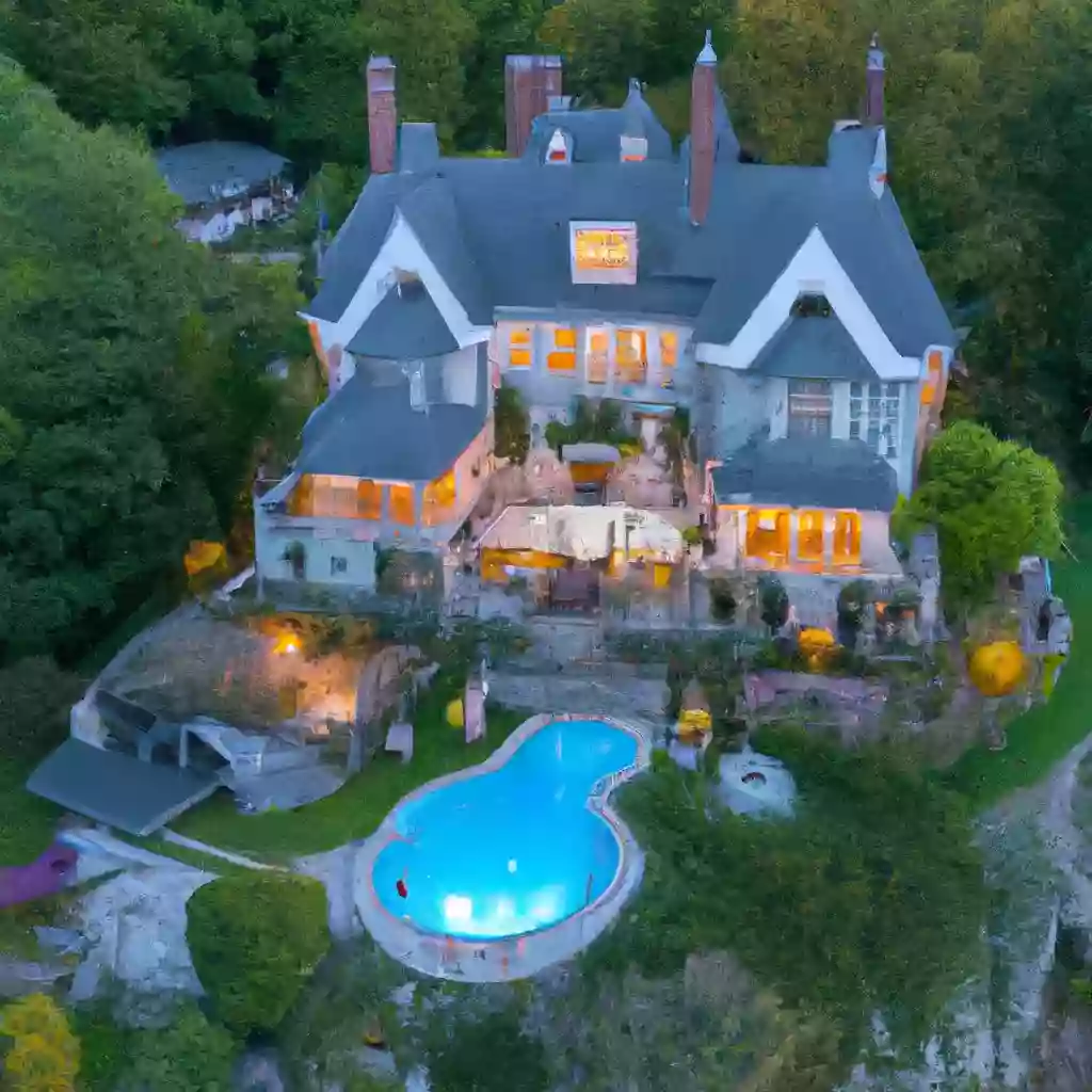 A benefactor's large estate in the Berkshire Mountains of Massachusetts