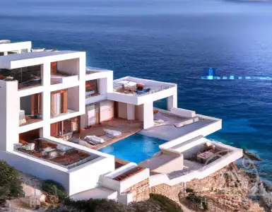 A $55 million Mykonos villa owned by a famous hairdresser could become the most expensive house ever sold on the Greek island. See inside.