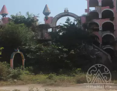 An empty town with fake French castles in Turkey, abandoned after the developer went bankrupt.