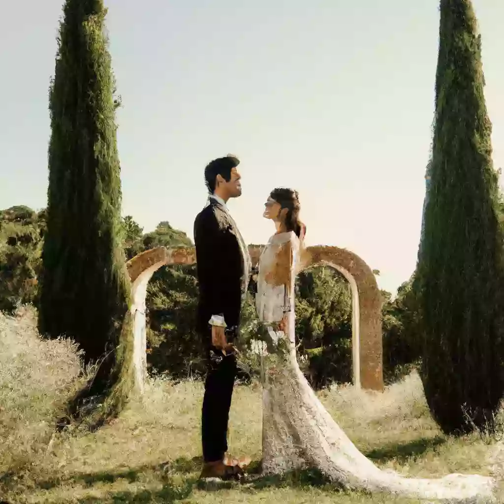 Антикварная голливудская свадьба в королевском поместье в Афинах