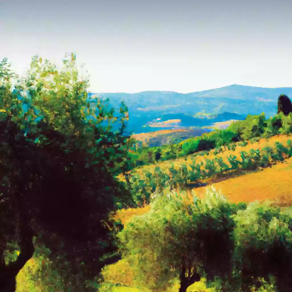 Оливковые маслины и виноградники в Италии приглашают остаться на ночь