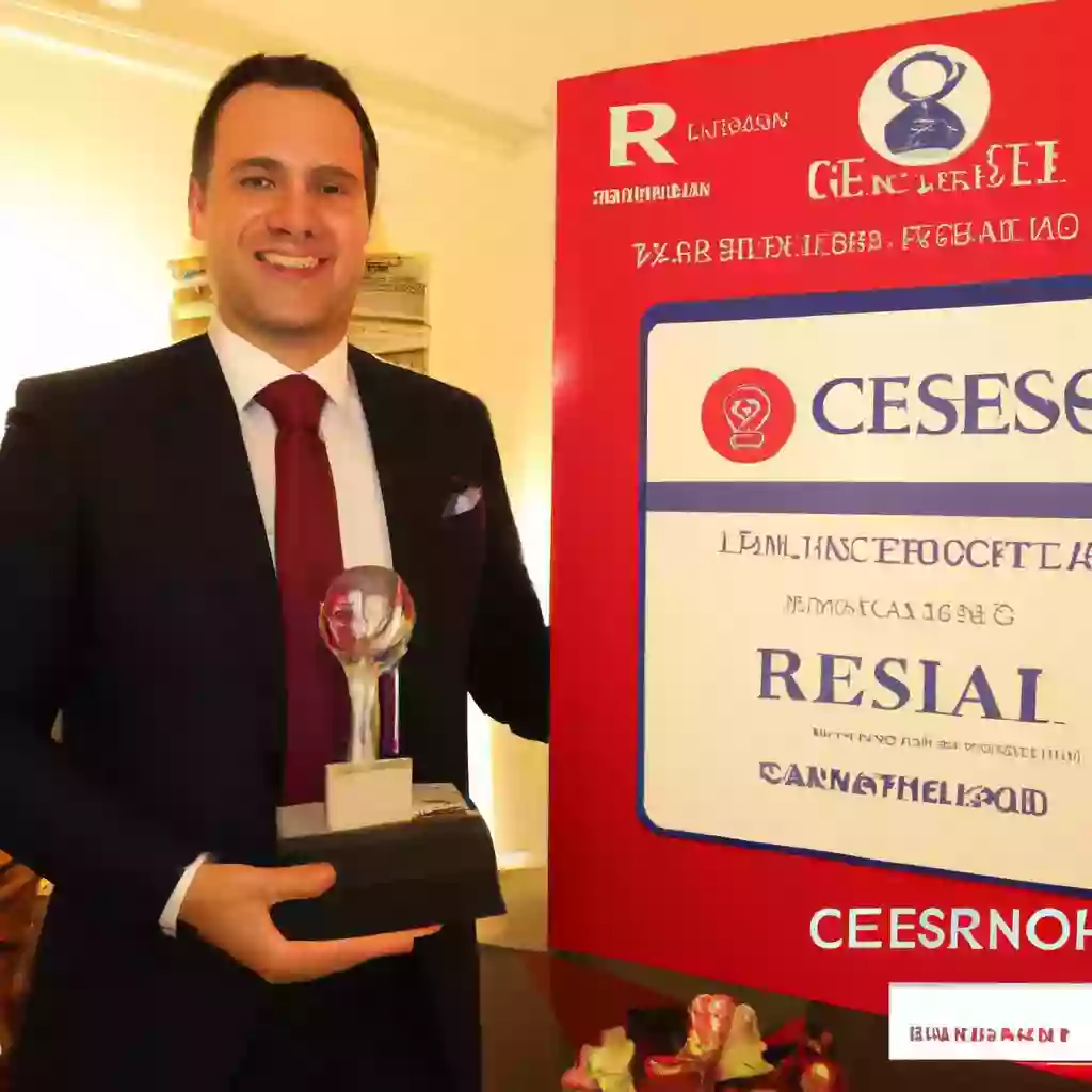Исам Росселли ди Черветери получает премию Голден Домус как лучший риэлтор Италии.