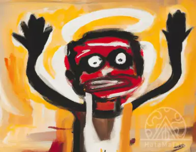 In the photo: A series of paintings created by Basquiat during his stay in Italy, which he hated, were brought together in Switzerland at the Beyeler Foundation.