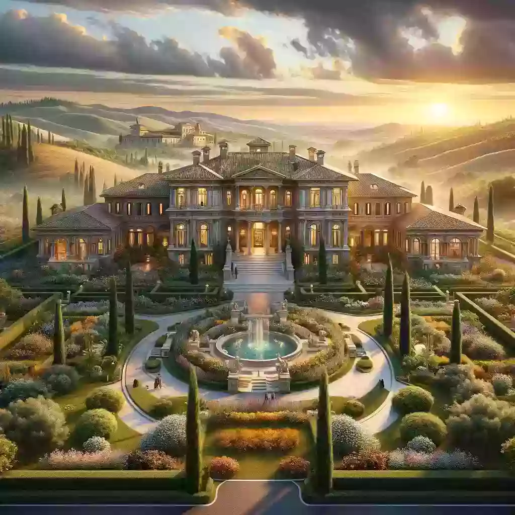 Калифорнийское поместье в тосканском стиле стоимостью 18 миллионов долларов включает в себя итальянскую усадьбу за 100 тысяч долларов.