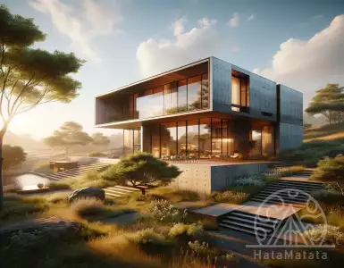 The two-story glass structure connects the living spaces of the RCR House with the Portuguese natural landscape.