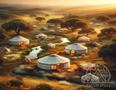 Country estate with yurts in Sierra de Gata for sale at 280,000 euros.