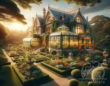 6 bright houses with greenhouses.