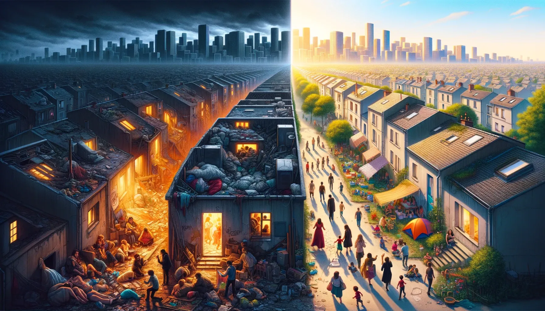 France's housing crisis: unemployment, disease, communal incoherence.