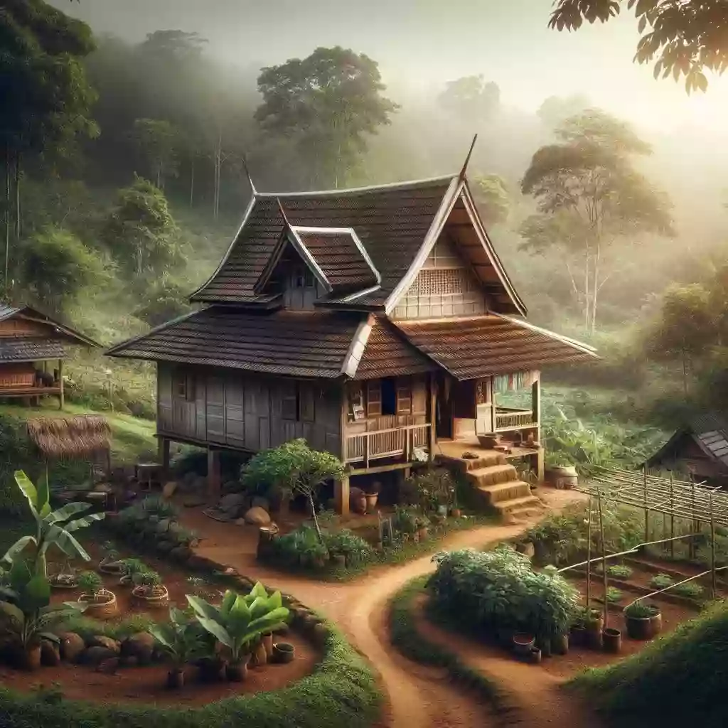 Дом построен в сельской местности Таиланда за $22,500. Нет долгов, но сложное качество жизни.