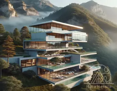 Avala House is a steel residence on a mountain slope in Serbia.