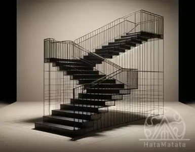 DontDIY adds black contoured stairs in a house in Bulgaria.