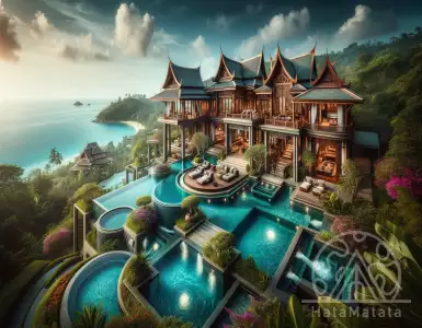 A luxury beach estate in a Thai resort town is up for auction.