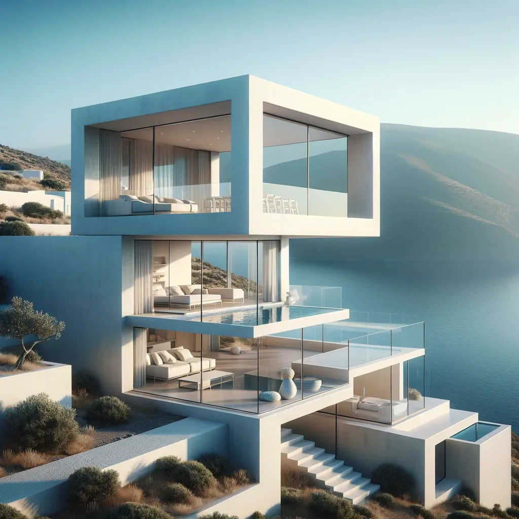 Silern Architecture Studio: White villa on Paros, towards the sun