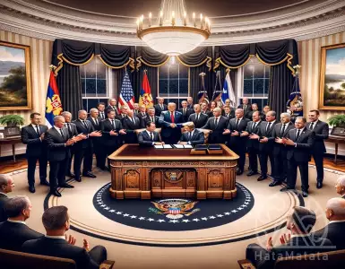 Serbia and Kosovo sign an economic normalization agreement at a ceremony in the Oval Office.