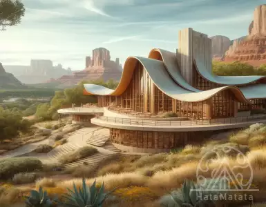 Perspective: wooden cladding and stone walls in a house in Thailand.