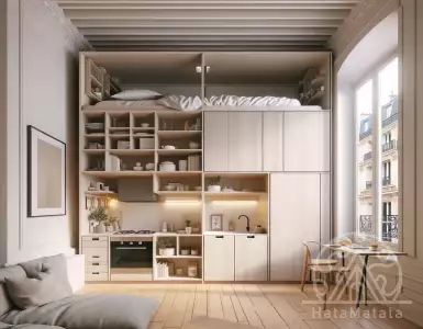 Millennials live in a 9.7-square-meter micro-apartment in Paris. It's not their forever home, but it's cozy enough.