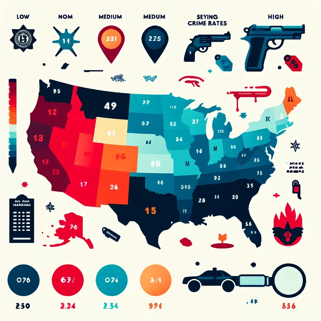 Which states have the highest and lowest crime rates?