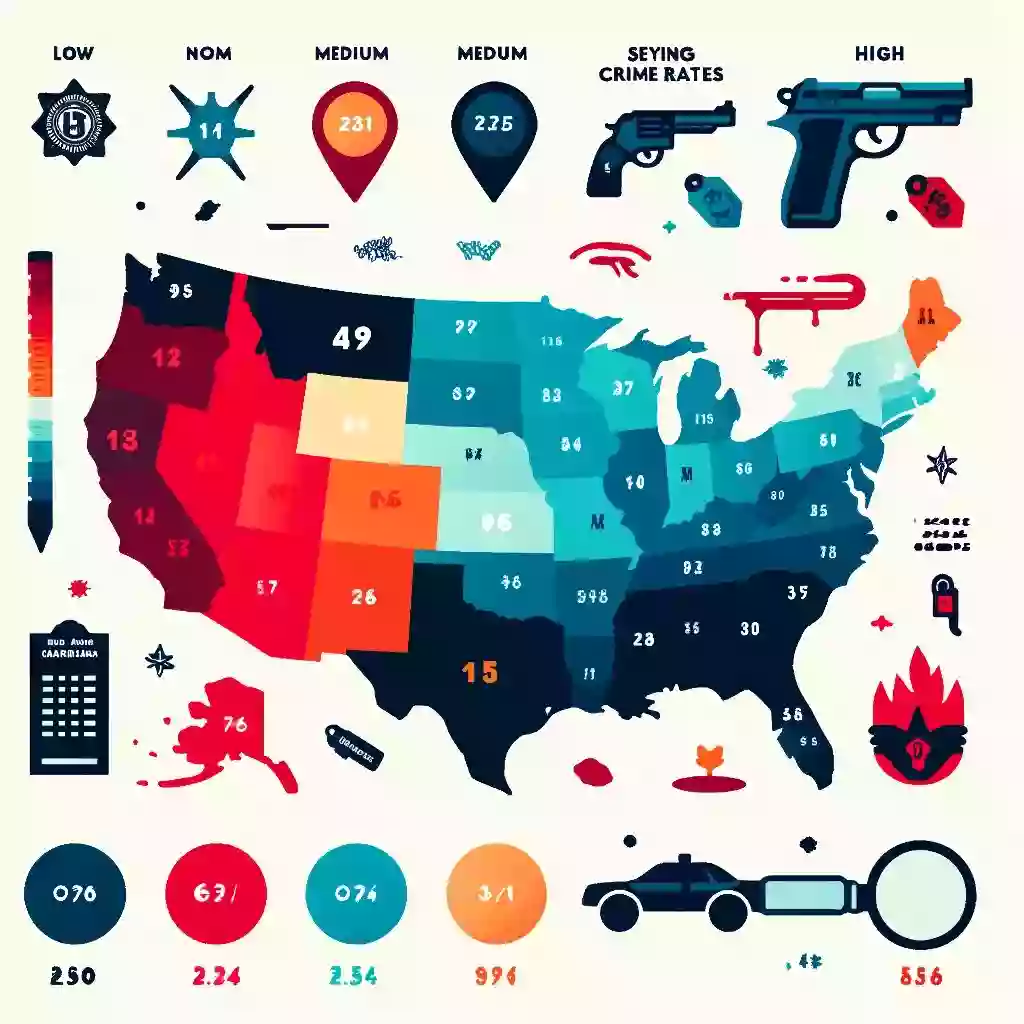 Какие штаты имеют самые высокие и низкие уровни преступности?