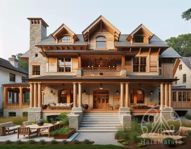 A house in Portugal covered with slate tiles.