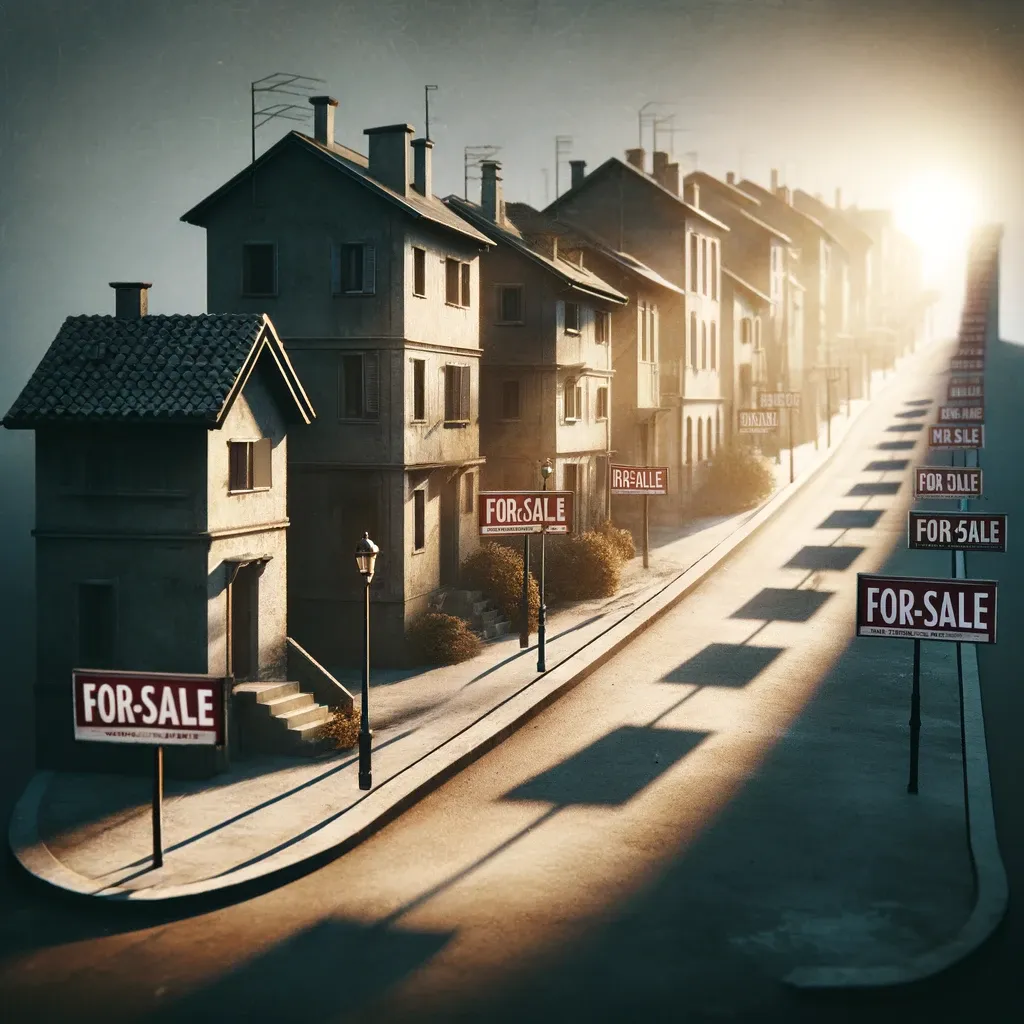 The real estate market collapsed in 2023: -10% of transactions in Italy due to interest rates.