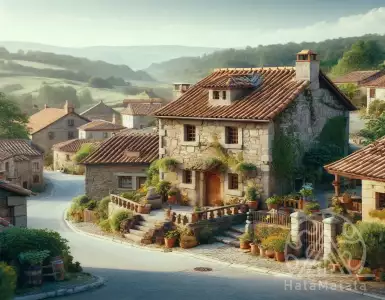 A village is for sale in Galicia with 6 houses, a bar-restaurant, a vineyard, surrounded by beautiful hiking trails.