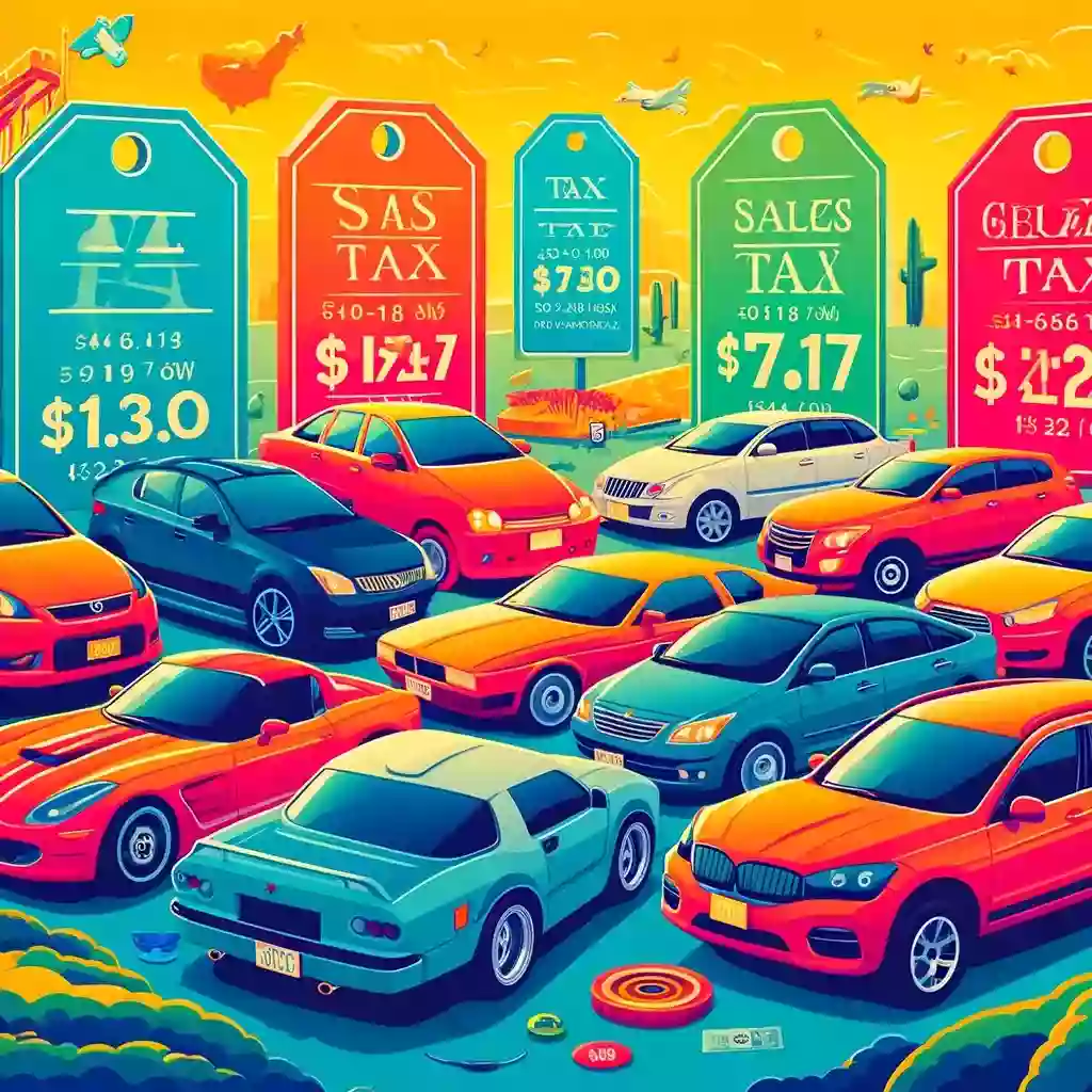 Налоговые ставки при покупке автомобиля в каждом штате.