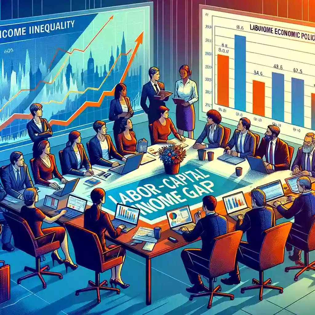 The impact of birth rate policies on the income disparity between labor and capital.